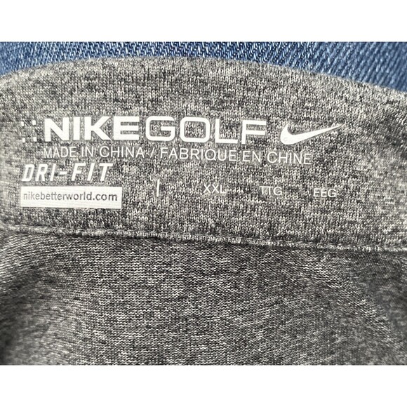 Nike Golf Dri-Fit Style#47445 The Potatoes USA Gray Polo Golf Shirt Size 2XL XXL - Picture 6 of 8